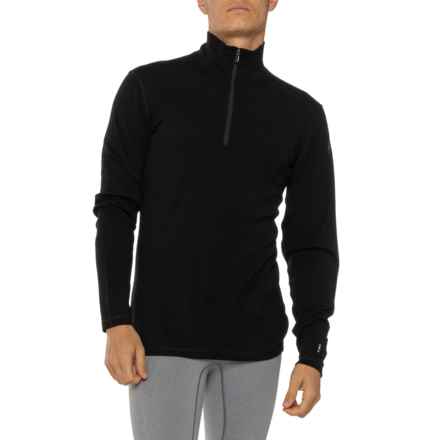 SmartWool Classic Thermal Base Layer Top - Merino Wool, Zip Neck, Long Sleeve in Black