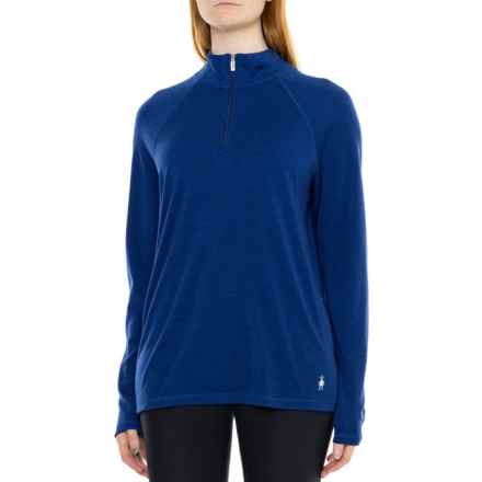 SmartWool Classic Thermal Base Layer Top - Merino Wool, Zip Neck, Long Sleeve in Blueberry Hill Heather