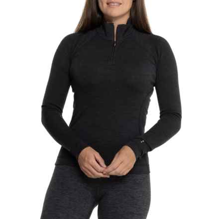 SmartWool Classic Thermal Base Layer Top - Merino Wool, Zip Neck, Long Sleeve in Charcoal Heather