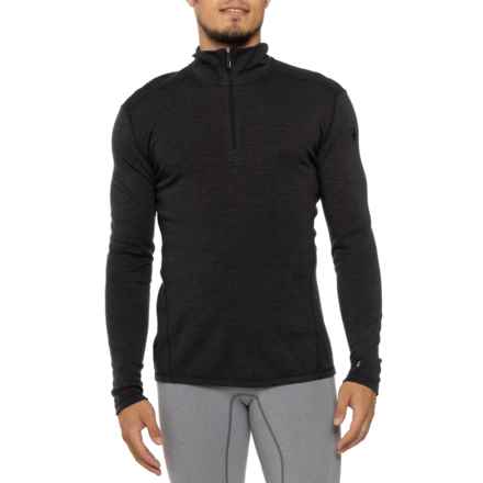 SmartWool Classic Thermal Base Layer Top - Merino Wool, Zip Neck, Long Sleeve in Charcoal Heather