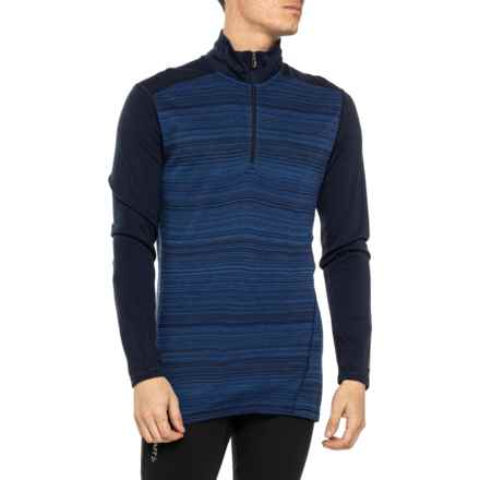 SmartWool Classic Thermal Base Layer Top - Merino Wool, Zip Neck, Long Sleeve in Deep Navy Color Shift