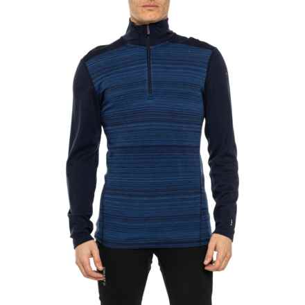 SmartWool Classic Thermal Base Layer Top - Merino Wool, Zip Neck, Long Sleeve in Deep Navy Color Shift