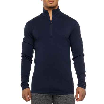 SmartWool Classic Thermal Base Layer Top - Merino Wool, Zip Neck, Long Sleeve in Deep Navy