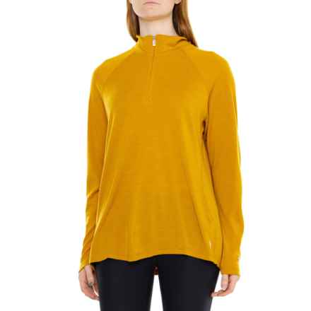 SmartWool Classic Thermal Base Layer Top - Merino Wool, Zip Neck, Long Sleeve in Honey Gold Heather