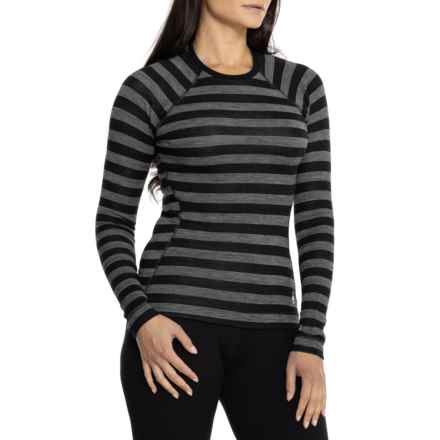 SmartWool Classic Thermal Merino 250 Pattern Base Layer Top - Merino Wool, Long Sleeve in Black Stripe