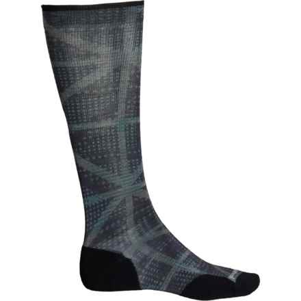 SmartWool Compression On the Move Print Socks - Merino Wool, Over the Calf (For Men) in Black