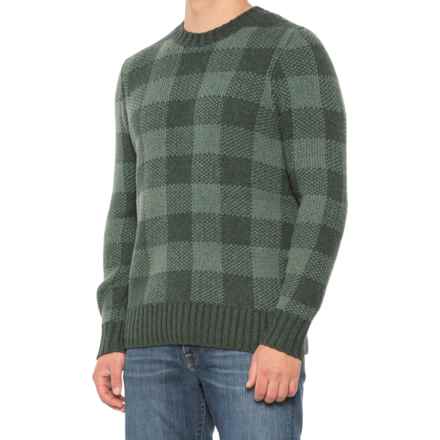 SmartWool Cozy Lodge Buff Check Sweater in Dark Sage Heather