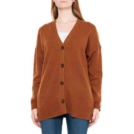 SmartWool Cozy Lodge Cardigan Sweater - Merino Wool in Acorn Heather