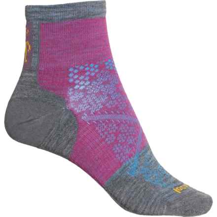 SmartWool Cycle Zero Cushion Socks - Merino Wool, Ankle (For Women) in Meadow Mauve