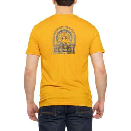 SmartWool Dawn Rises Graphic Sport T-Shirt - Merino Wool, Short Sleeve in Honey Gold