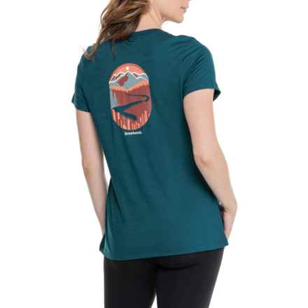 SmartWool Denver Skyline Graphic T-Shirt - Merino Wool, Short Sleeve in Twilight Blue