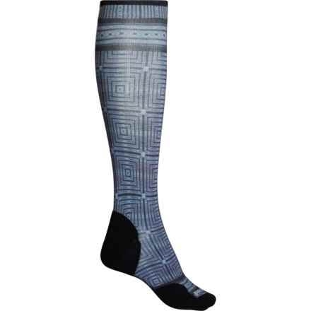 SmartWool Director Print Compression Socks - Merino Wool, Over the Calf (For Women) in Charcoal