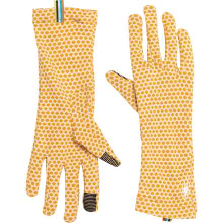SmartWool Dot Merino 250 Patterned Gloves (For Women) in Honey Gold Dot