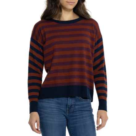 SmartWool Edgewood Boyfriend Crew Sweater - Merino Wool in Pecan Brown H