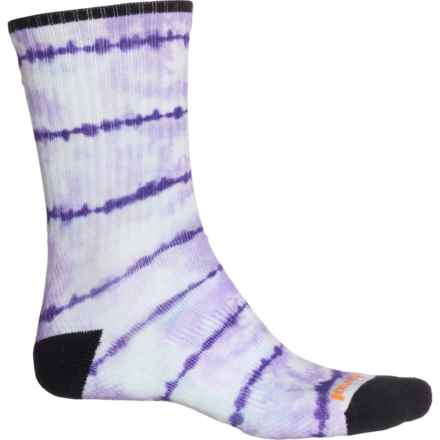 SmartWool Everyday Athletic Tie-Dye Print Socks - Merino Wool, Crew (For Men and Women) in Purple Eclipse