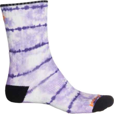 SmartWool Everyday Athletic Tie-Dye Print Socks - Merino Wool, Crew (For Men and Women) in Purple Eclipse