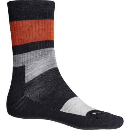 SmartWool Everyday Blocked Stripe Light Cushion Socks - Merino Wool, Crew (For Men and Women) in Charcoal