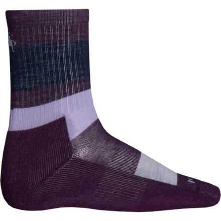 SmartWool Everyday Blocked Stripe Light Cushion Socks - Merino Wool, Crew (For Men and Women) in Purple Iris