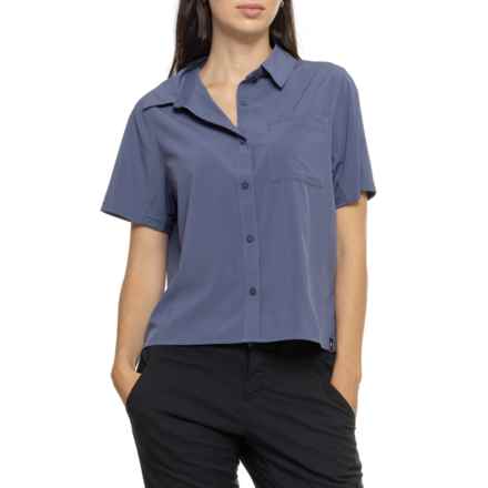 SmartWool Everyday Button-Down Shirt - Short Sleeve in Nightfall Blue