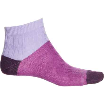 SmartWool Everyday Cable Socks - Merino Wool, Ankle (For Women) in Ultra Violet