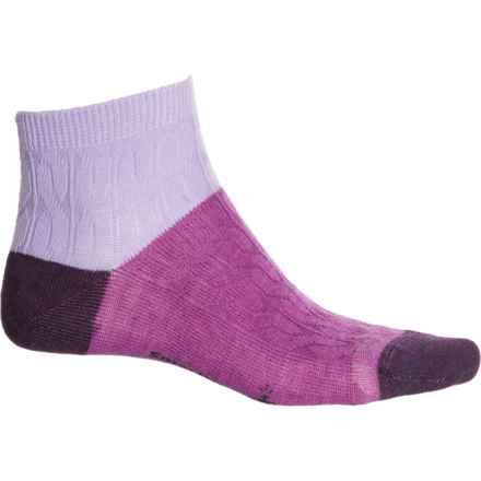 SmartWool Everyday Cable Socks - Merino Wool, Ankle (For Women) in Ultra Violet