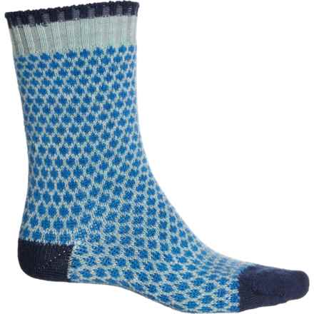 SmartWool Everyday Cozy Popcorn Polka Dot Socks - Merino Wool, Crew (For Men) in Frosty Green