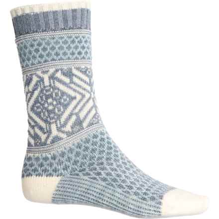 SmartWool Everyday Cozy Popcorn Snowflake Socks - Merino Wool, Crew (For Men and Women) in Frosty Green