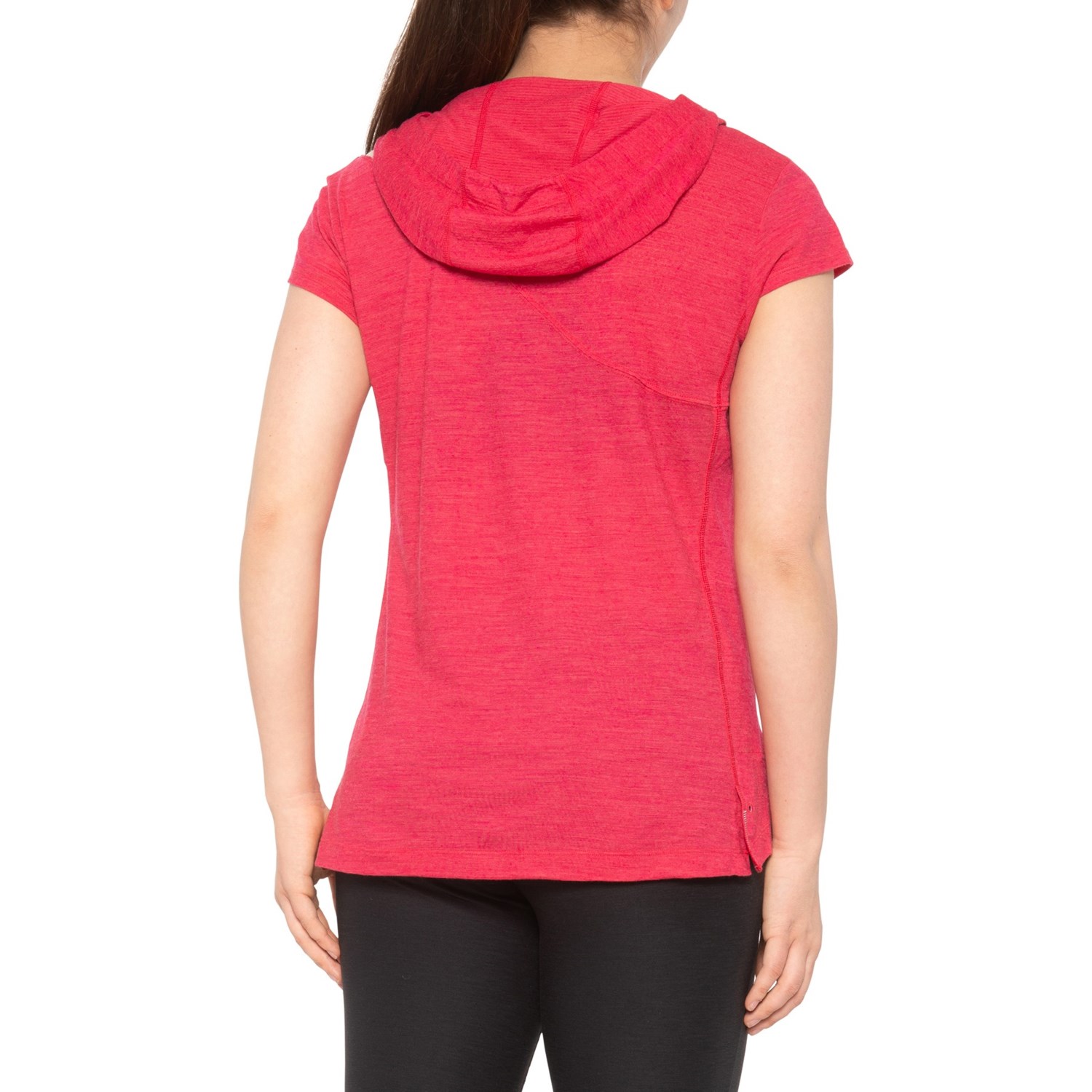women's short sleeve hooded t shirt