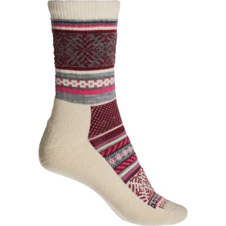 SmartWool Everyday Fair Isle Sweater Socks - Merino Wool,Crew (For Men and Women) in Natural