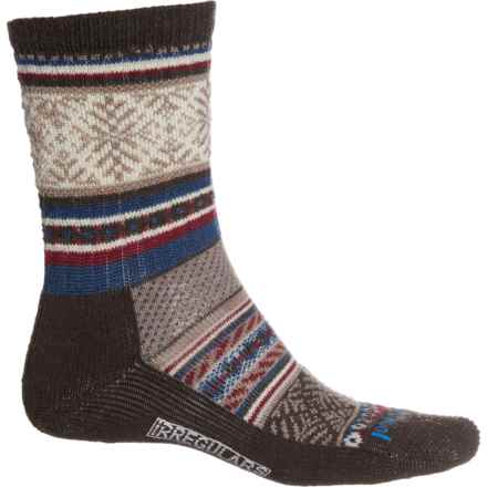 SmartWool Everyday Fair Isle Sweater Socks - Merino Wool,Crew (For Women) in Chestnut