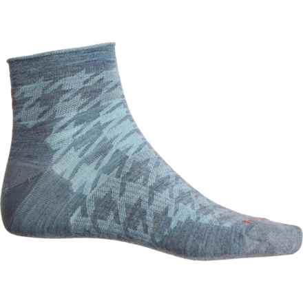 SmartWool Everyday Houndstooth Socks - Merino Wool, Ankle (For Women) in Pewter Blue