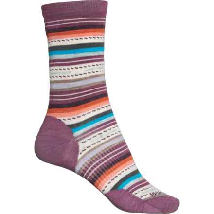 SmartWool Everyday Margarita Zero Cushion Socks - Merino Wool, Crew (For Women) in Argyle Purple