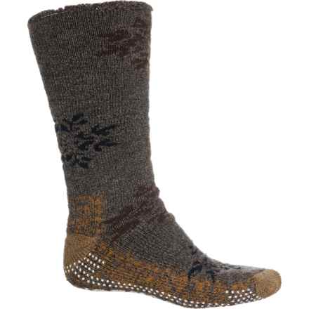 SmartWool Everyday Maximum Cushion Slipper Socks - Merino Wool, Crew (For Men and Women) in Charcoal/Fossil