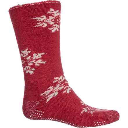 SmartWool Everyday Maximum Cushion Slipper Socks - Merino Wool, Crew (For Men and Women) in Pomegranate