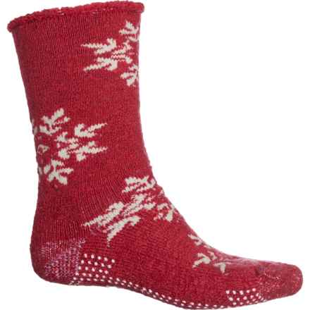 SmartWool Everyday Maximum Cushion Slipper Socks - Merino Wool, Crew (For Men) in Pomegranate