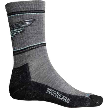 SmartWool Everyday Mystic Moth Pattern Socks - Merino Wool, Crew (For Women) in Medium Gray