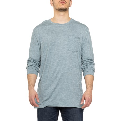 SmartWool Everyday Pocket T-Shirt - Merino Wool-Hemp Blend, Long Sleeve in Twilight Blue Heather