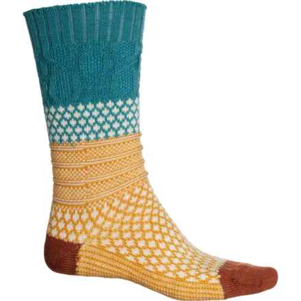SmartWool Everyday Popcorn Cable Socks - Merino Wool, Crew (For Men) in Cascade Green