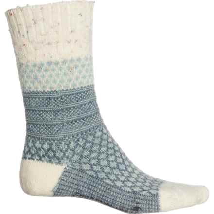 SmartWool Everyday Popcorn Cable Socks - Merino Wool, Crew (For Women) in Pewter Blue