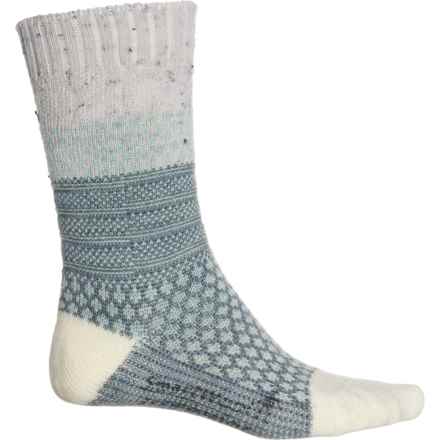 SmartWool Everyday Popcorn Cable Socks - Merino Wool, Crew (For Women) in Pewter Blue