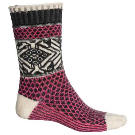 SmartWool Everyday Popcorn Snowflake Socks - Merino Wool, Crew (For Men) in Charcoal