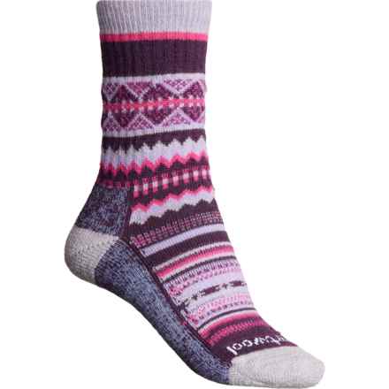 SmartWool Everyday Snowed In Sweater Socks - Merino Wool, Crew (For Men and Women) in Purple Eclipse