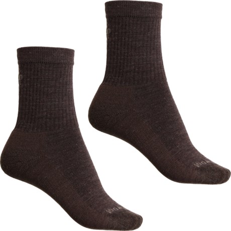 SmartWool Everyday Solid Ribbed Socks - 2-Pack, Merino Wool, Crew (For Men and Women) in Chestnut