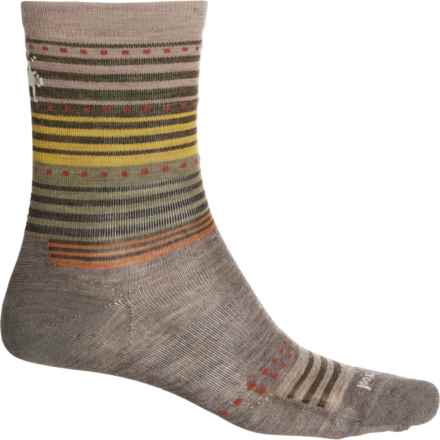 SmartWool Everyday Stitch Stripe Zero Cushion Socks - Merino Wool, Crew (For Women) in Taupe