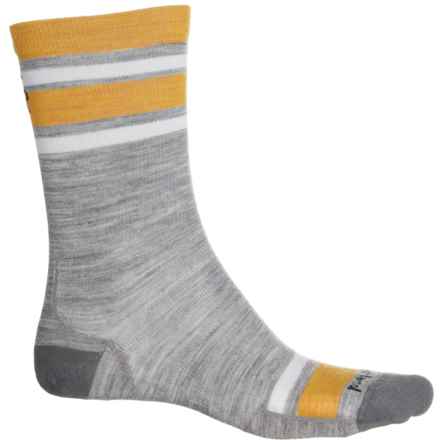 SmartWool Everyday Top Split Striped Socks - Merino Wool, Crew (For Men and Women) in Light Gray