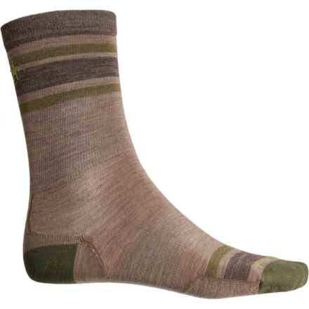 SmartWool Everyday Top Split Striped Socks - Merino Wool, Crew (For Men and Women) in Taupe