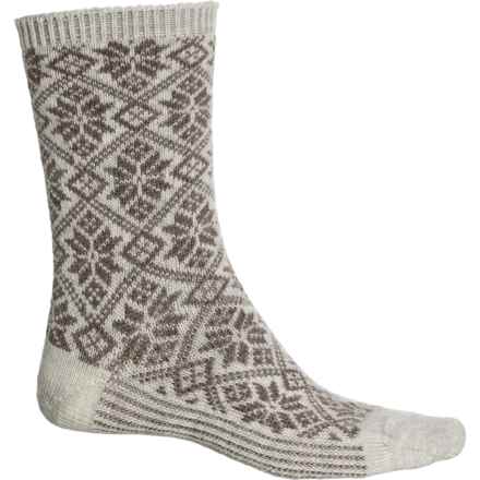 SmartWool Everyday Traditional Snowflake Full Cushion Ski Socks - Merino Wool, Crew (For Men) in Ash