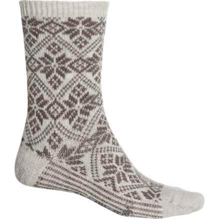 SmartWool Everyday Traditional Snowflake Socks - Merino Wool, Crew (For Women) in Ash