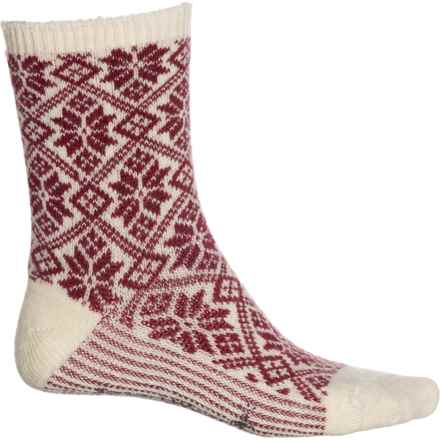 SmartWool Everyday Traditional Snowflake Socks - Merino Wool, Crew (For Women) in Moonbeam