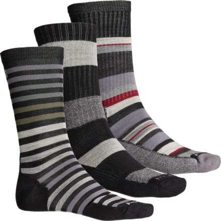 MARTWOOL Men's Large 3 Pack Striped offers Crew Wool Socks